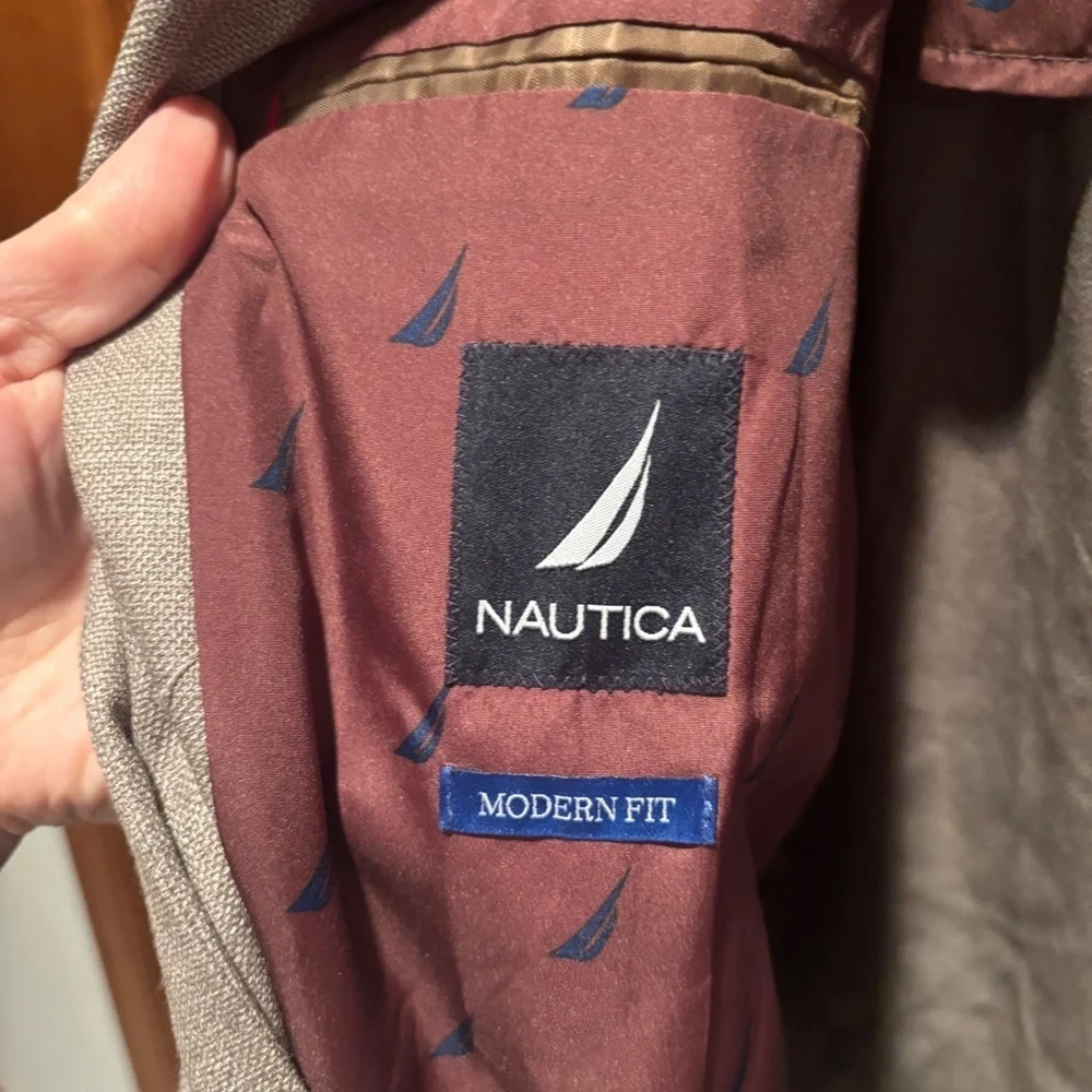 Nautica Men's Jensen Modern Fit Sport Coat in Tan Size 44R NWOT